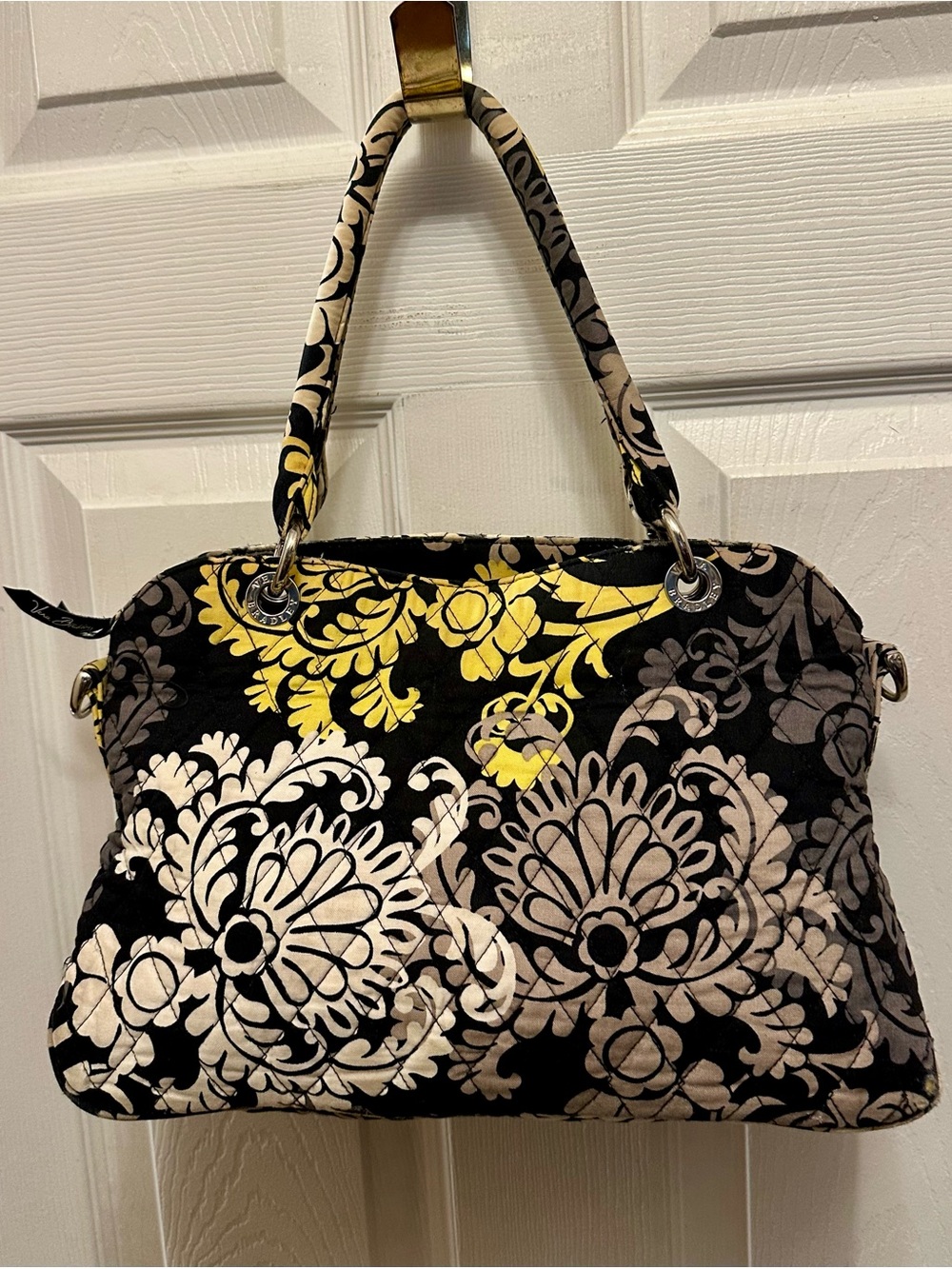 Vera Bradley quilted cotton satchel
handbag